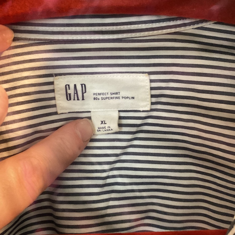 Classic Striped Gap Button Down Blouse - image 4